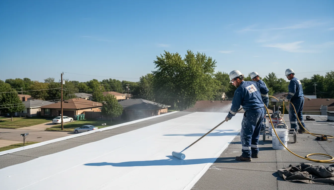 Commercial roof coating in Lancaster, TX near me